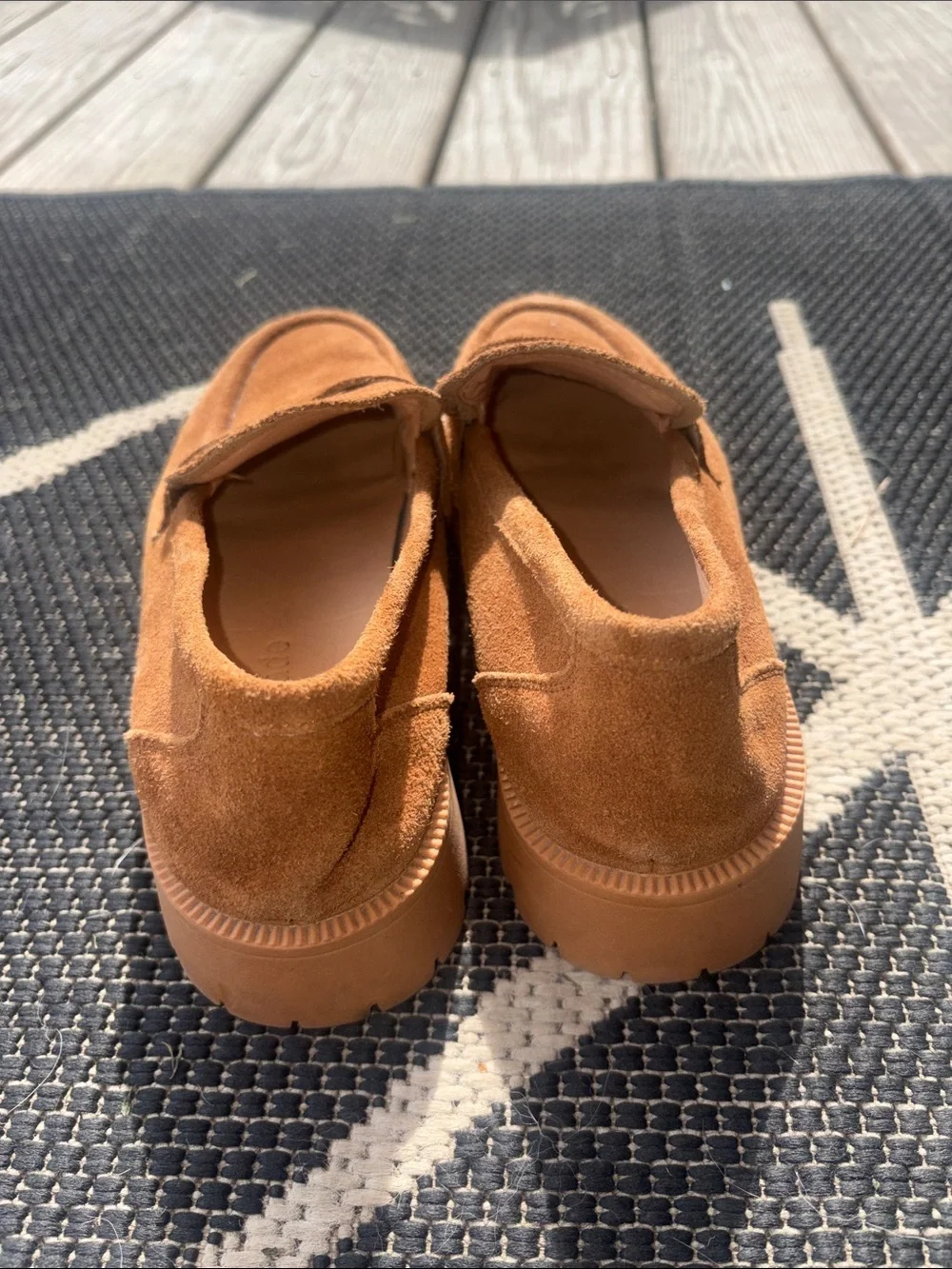 Handmade Loafer Slipper Mokassins Wildleder neu Leder Cognac size 8 woman’s